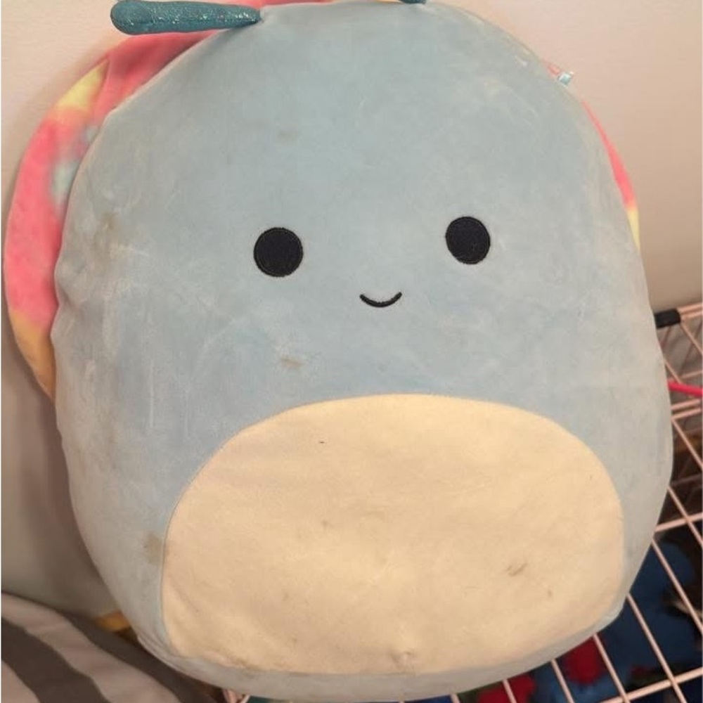 Squishmallows Blue and Cream Stuffed Animal Plush